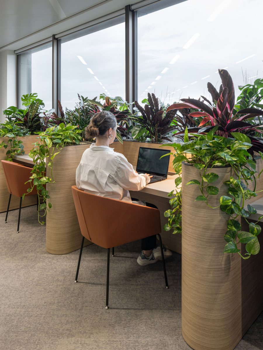 Greenery for wellness workstation