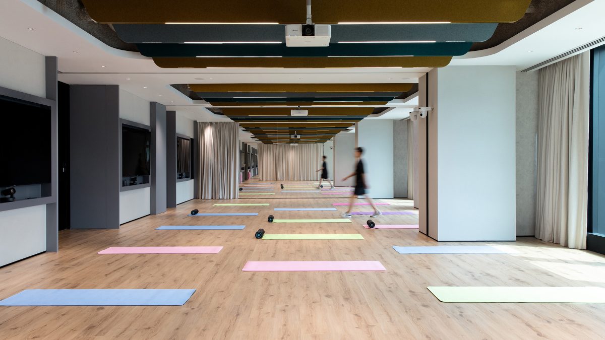 Yoga room at workplace